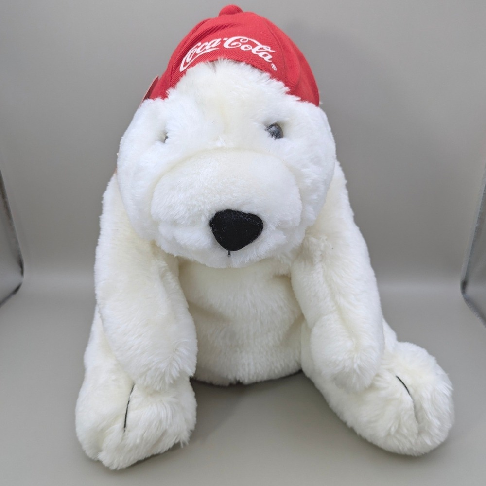 Vintage 12" Coca-Cola Polar Bear‎ Plush Creations by Dakin Original Tag 1995